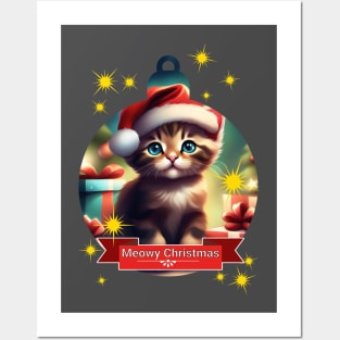 Meowy Christmas Posters and Art